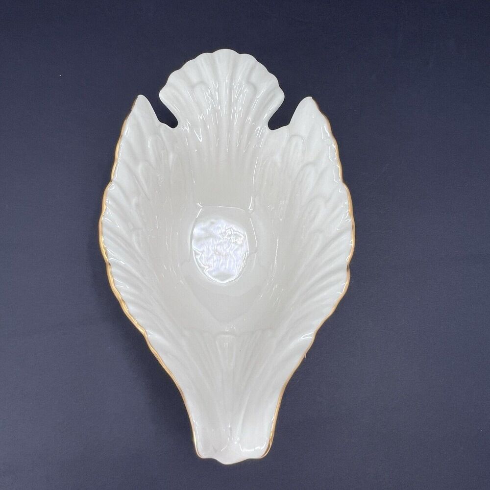 Set of 2 Lenox China Dove Bird Shaped Nut Bowls Candy Dish Ivory Cream Gold Trim - Picture 5 of 8